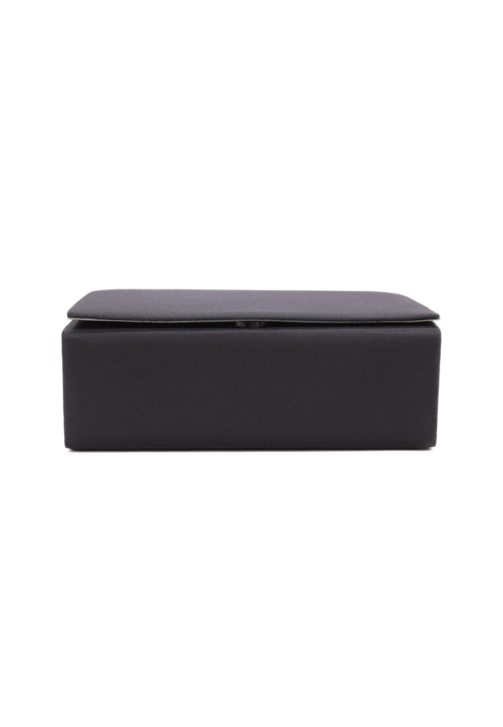 Borsetta Mini bag semplice con manico in strass e catenella per tracolla. Colore nero