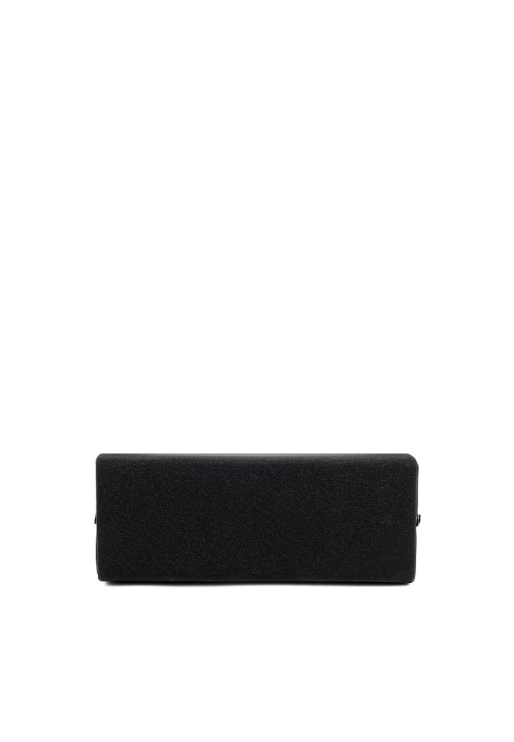 Pochette clutch con tracolla colore nero