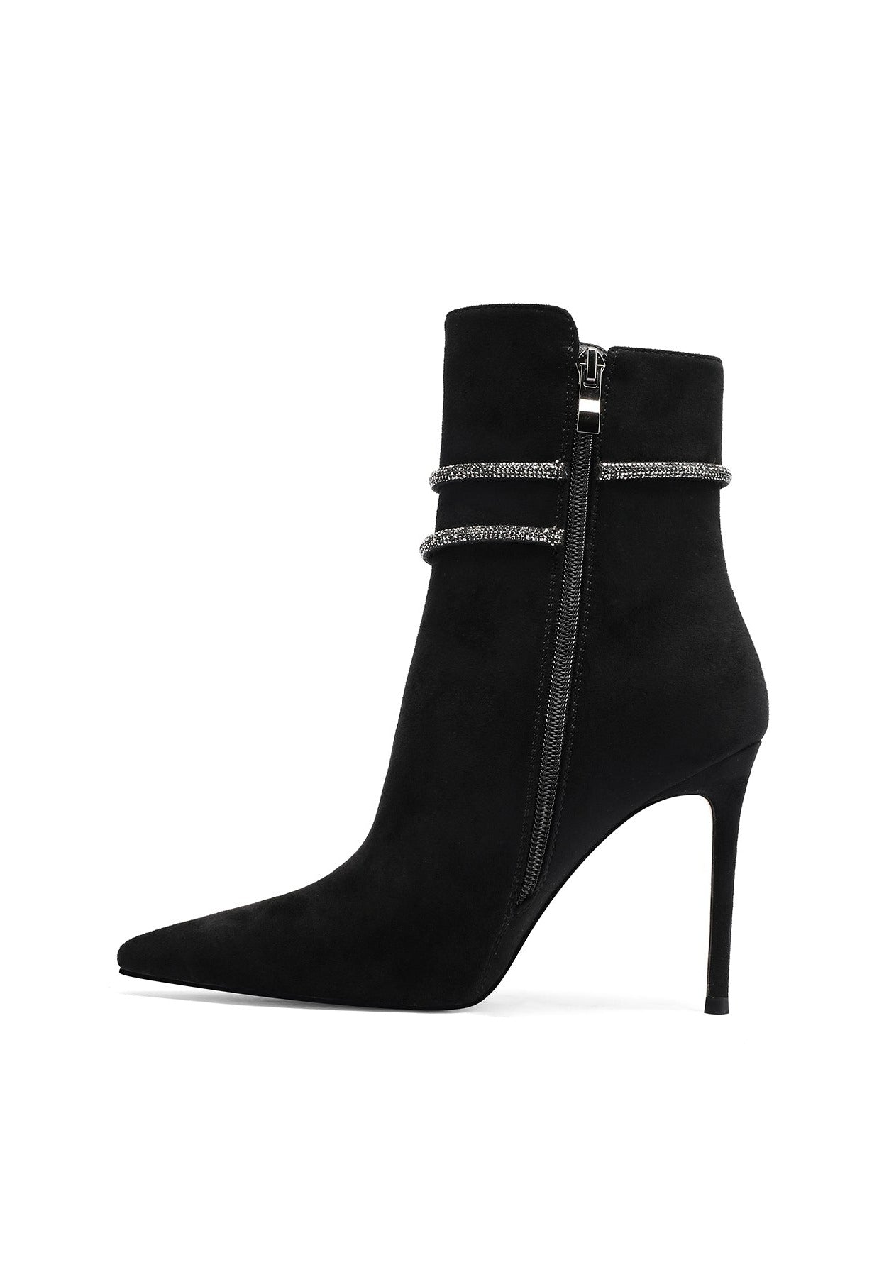 Stivaletti Donna QUEEN HELENA Con Tacco Largo | Tronchetti Traforati In Pelle Sintetica - Foto 3