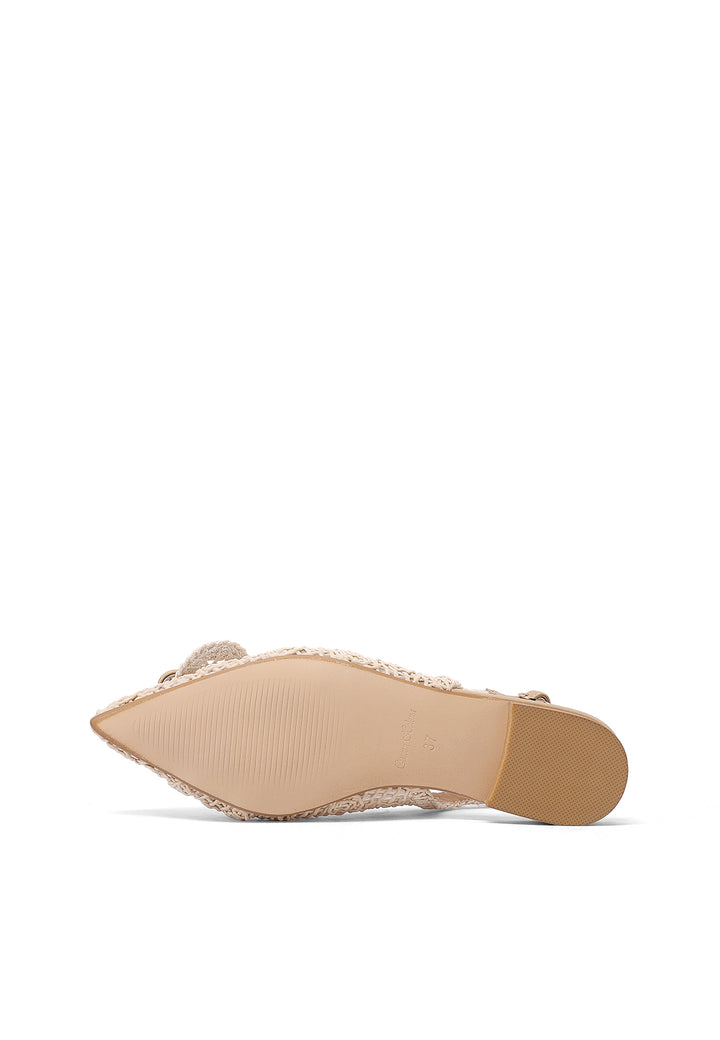 Ballerine con punta affusolata color beige