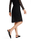 Ballerine slingback con punta affusolata color nero