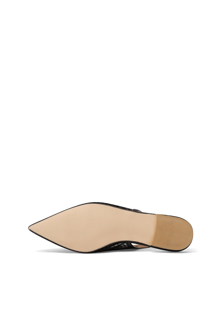 Ballerine slingback con punta affusolata color nero