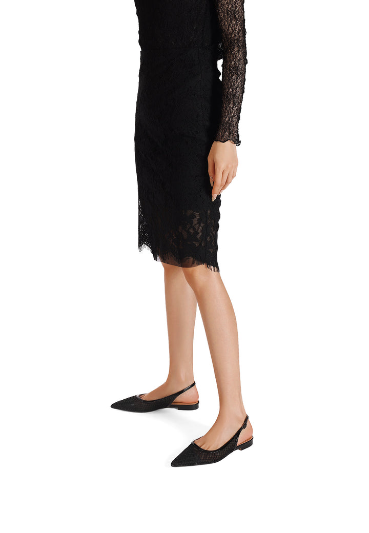 Ballerine slingback con punta affusolata color nero