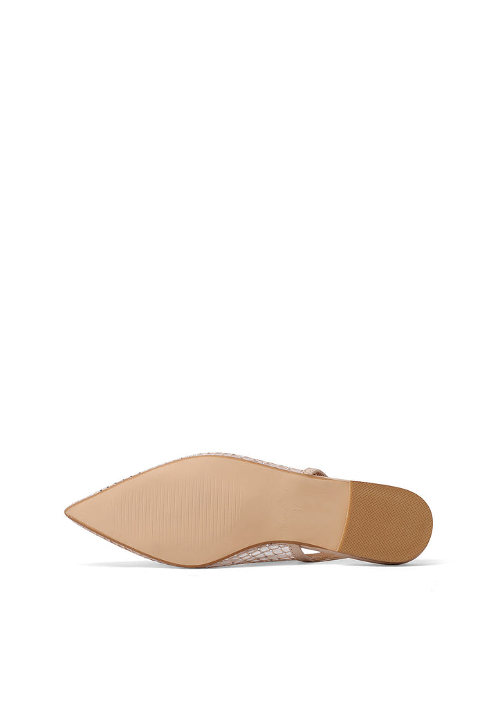 Ballerine slingback con punta affusolata color nude