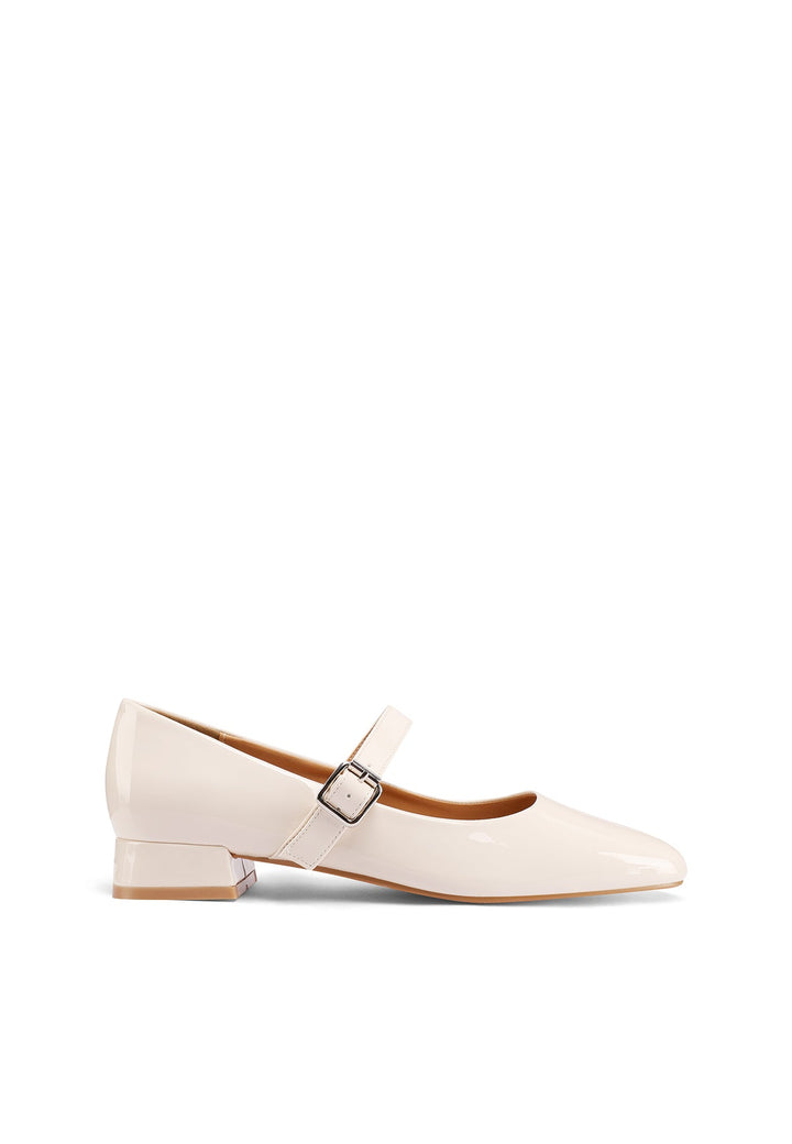 Ballerine da donna con cinturino colore beige