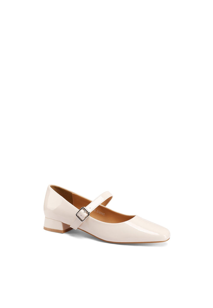 Ballerine da donna con cinturino colore beige