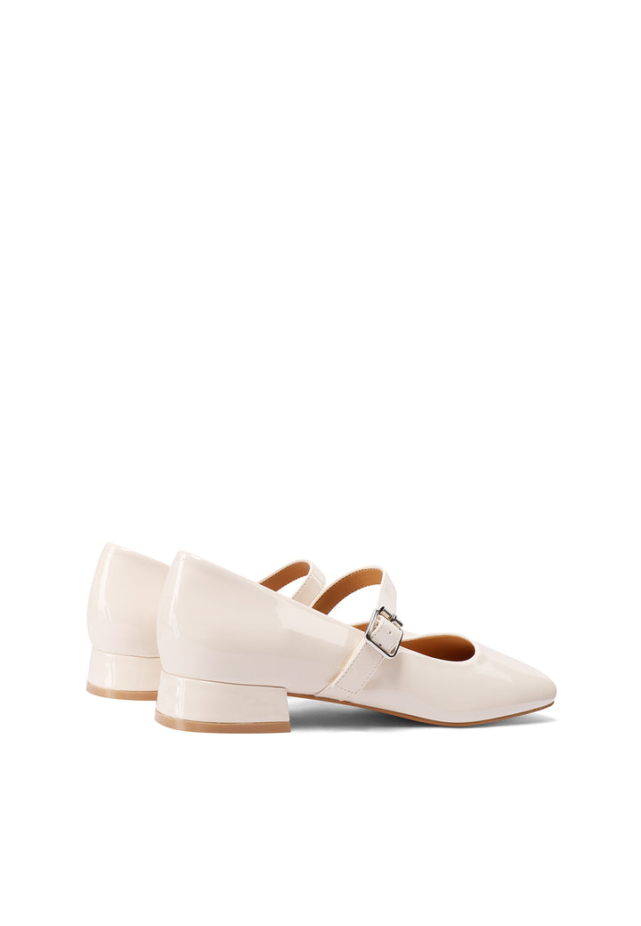 Ballerine da donna con cinturino colore beige