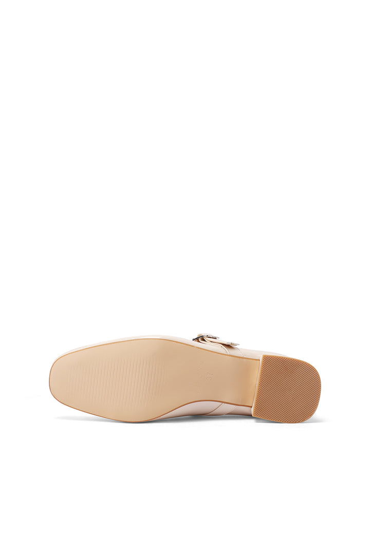 Ballerine da donna con cinturino colore beige