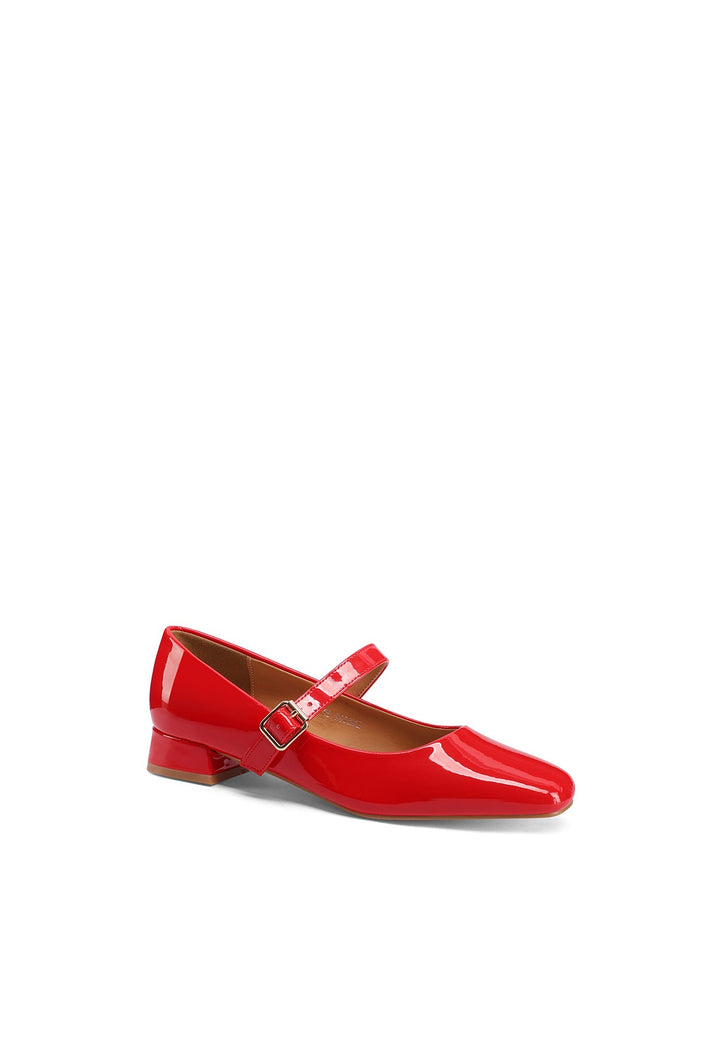 Ballerine da donna con cinturino colore rosso