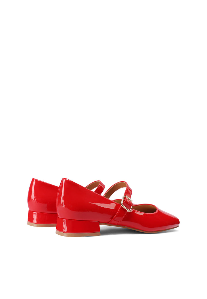 Ballerine da donna con cinturino colore rosso