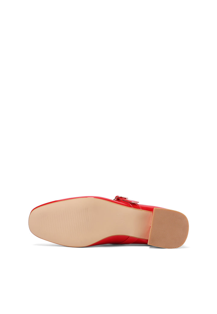 Ballerine da donna con cinturino colore rosso