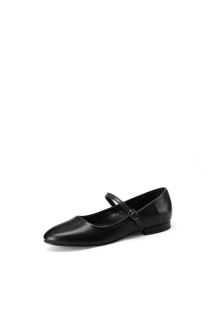 Ballerine con cinturino da donna in colore nero