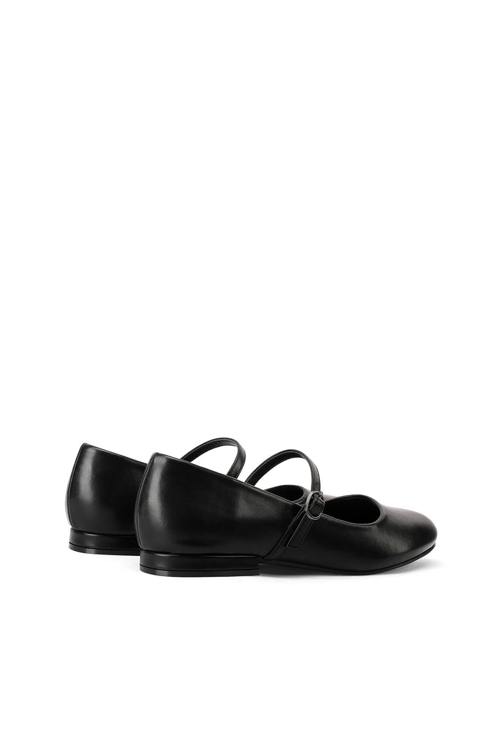 Ballerine con cinturino da donna in colore nero