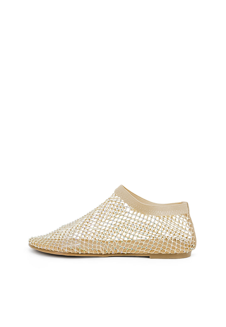 Ballerine con strass color beige