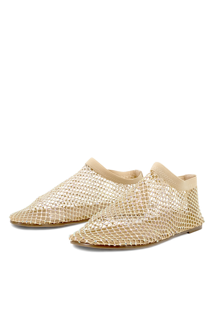 Ballerine con strass color beige