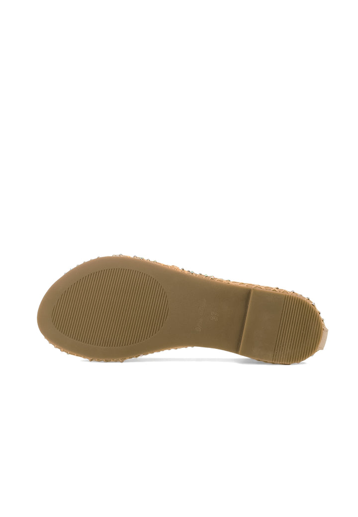 Ballerine con strass color beige
