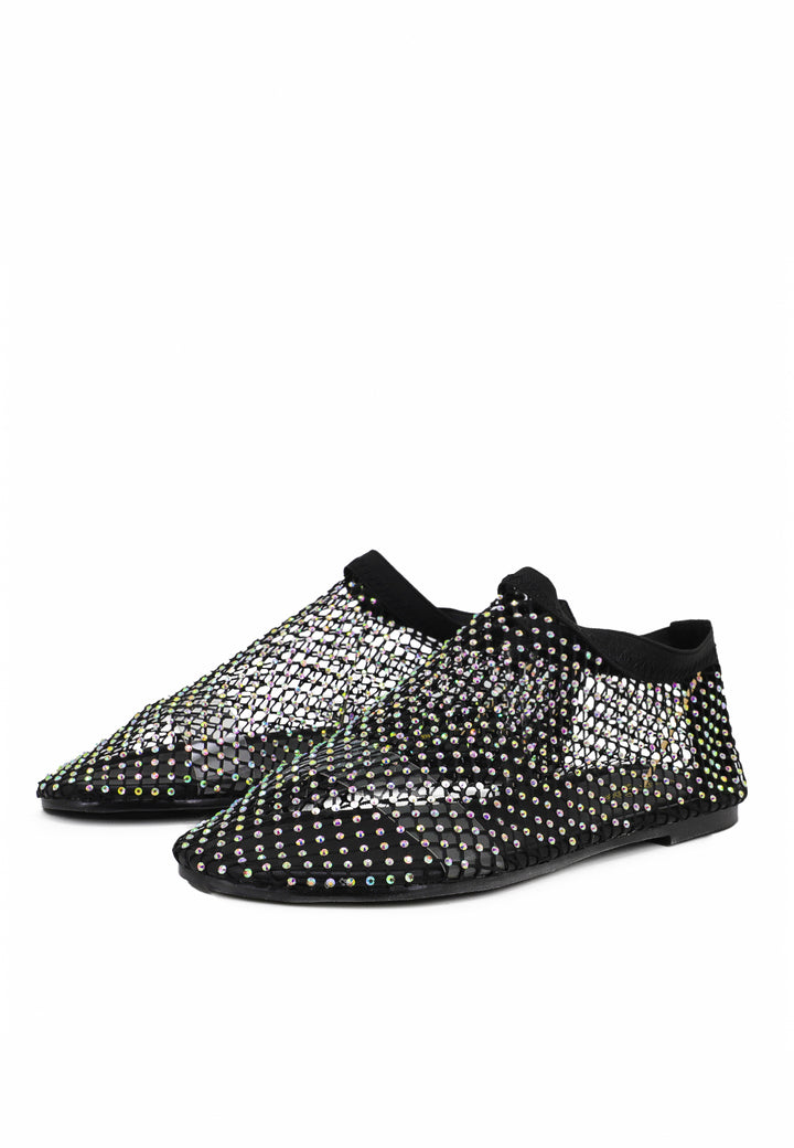 Ballerine con strass color nero