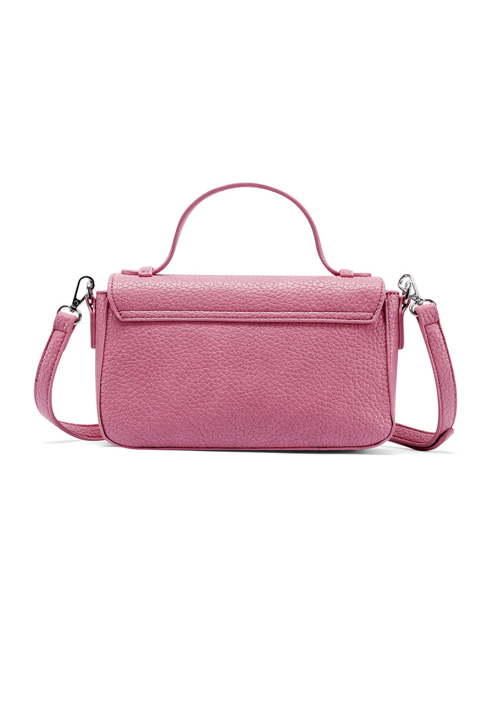 Borsa con chiusura in metallo intrecciato colore fucsia