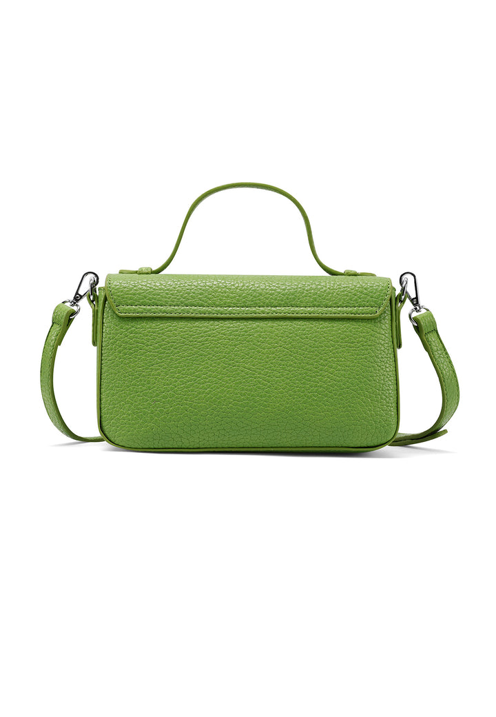 Borsa con chiusura in metallo intrecciato colore verde