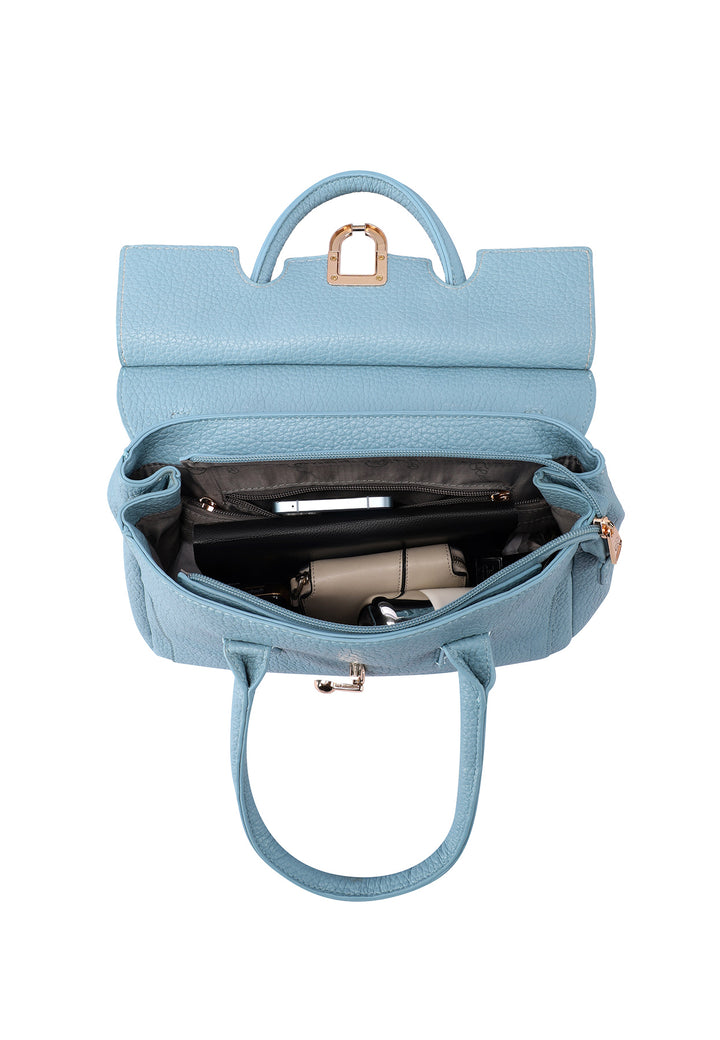 Borsa con chiusura in metallo colore blu