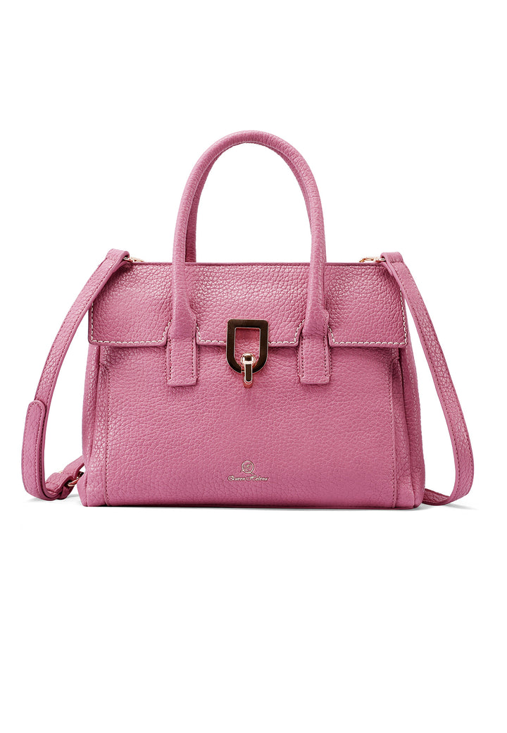 Borsa con chiusura in metallo colore fucsia