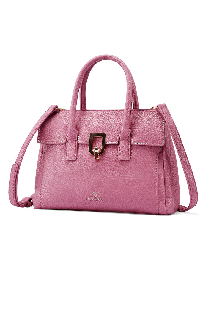 Borsa con chiusura in metallo colore fucsia