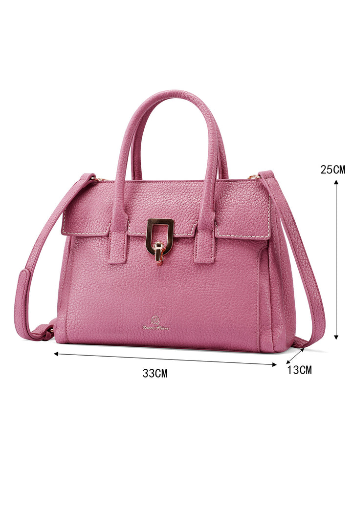 Borsa con chiusura in metallo colore fucsia