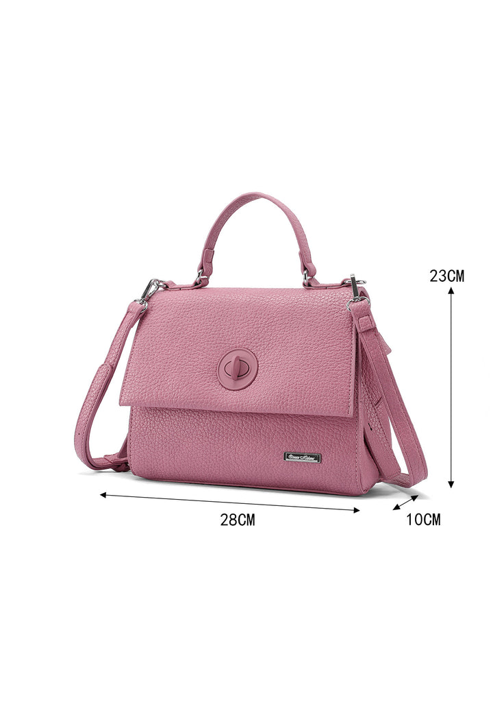 Borsa elegante con chiusura metallica color fucsia