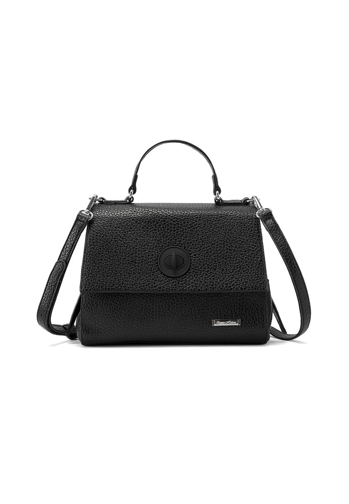 Borsa elegante con chiusura metallica color nero