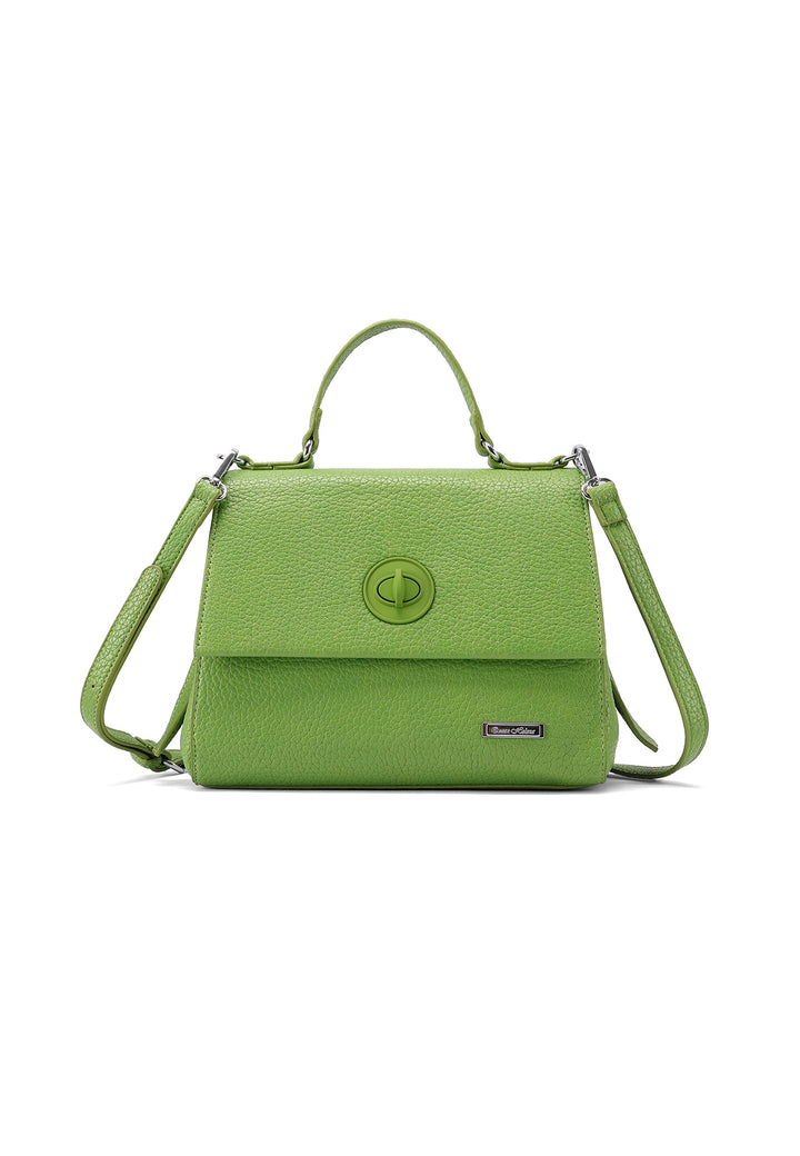 Borsa elegante con chiusura metallica color verde