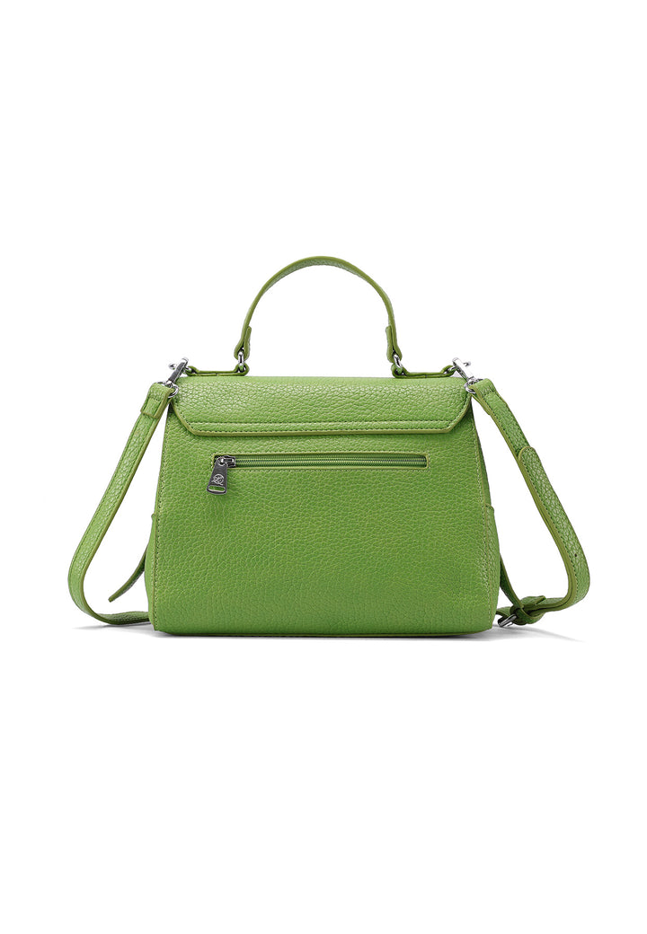 Borsa elegante con chiusura metallica color verde