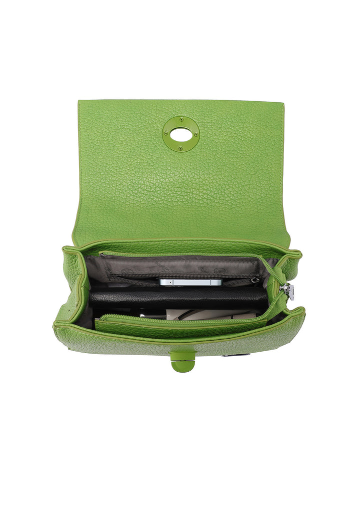 Borsa elegante con chiusura metallica color verde