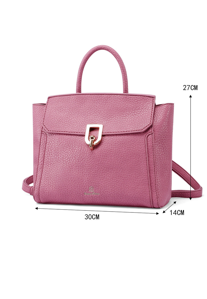 Borsa zainetto con chiusura metallica colore fucsia