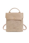 borsa zaino da donna elegante in ecopelle beige LW198