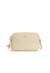 borsetta a tracolla con doppia cerniera e tracolla regolabile beige LW201