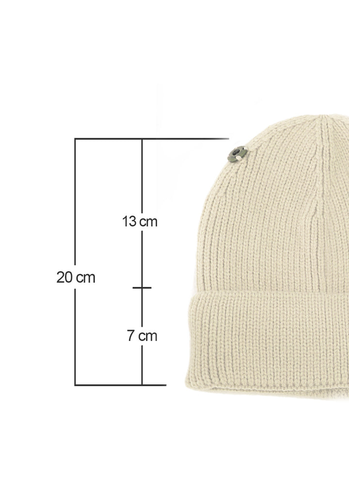 Cappello invernale donna con pon pon di colore beige