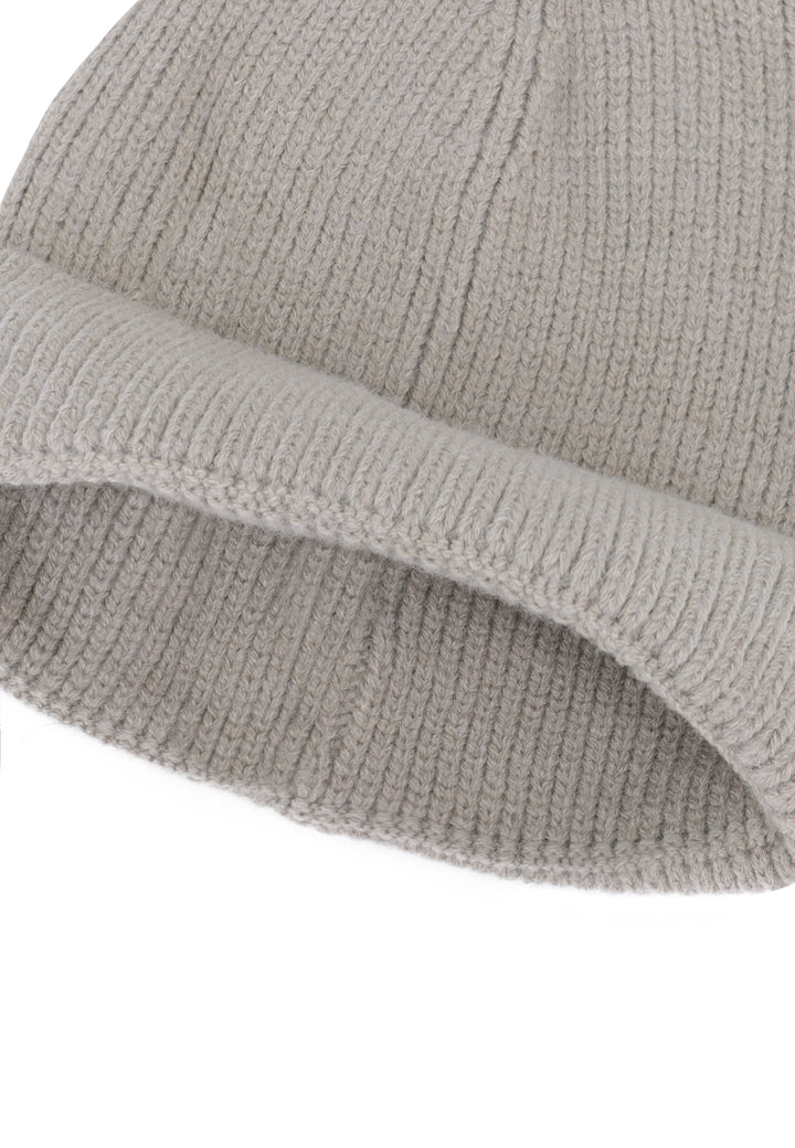 Cappello invernale donna con pon pon di colore grigio