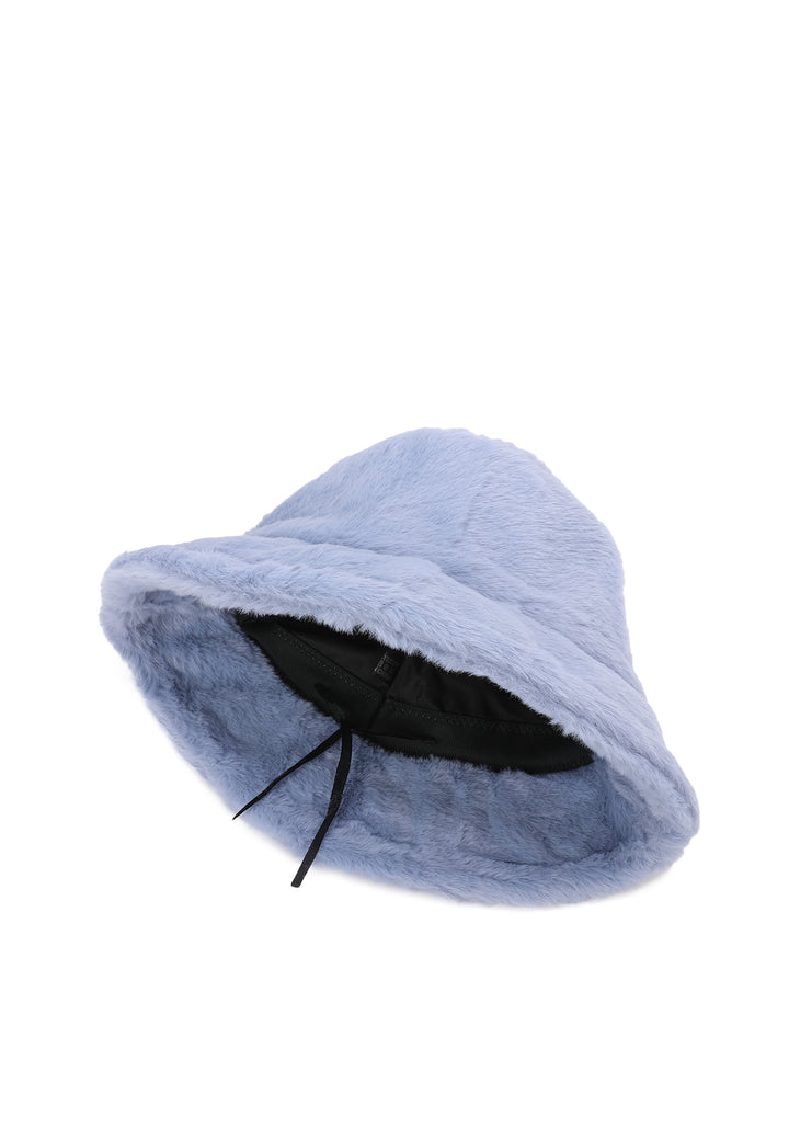 Cappello da pescatore da donna con pelo colore blu