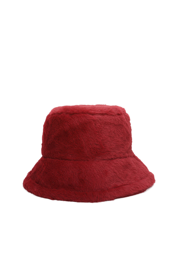 Cappello da pescatore da donna con pelo colore rosso