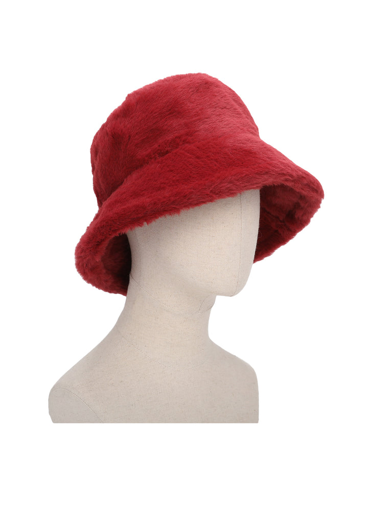Cappello da pescatore da donna con pelo colore rosso