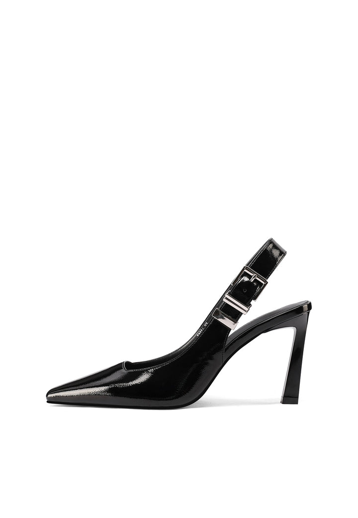 Dècolletè slingback con tacco da 10 cm colore nero