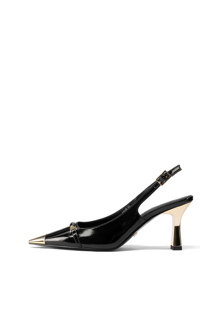 Dècolletè slingback con tacco da 7 cm colore nero