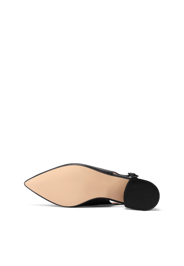 Decolletè slingback da donna con tacco medio colore nero