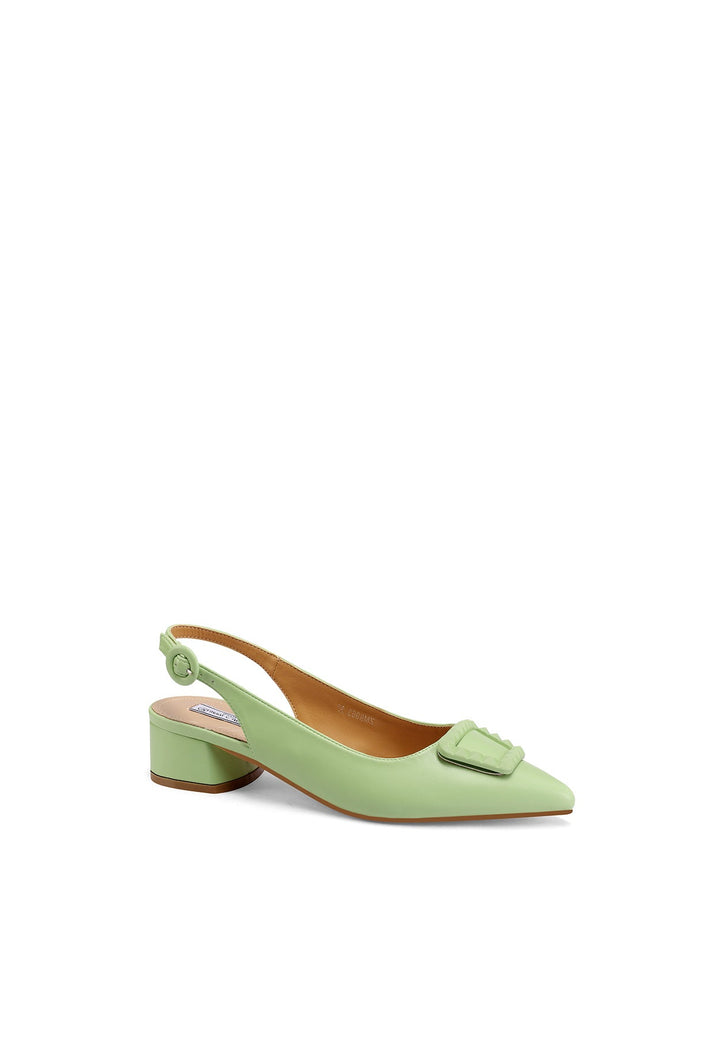 Decolletè slingback da donna con tacco medio colore verde