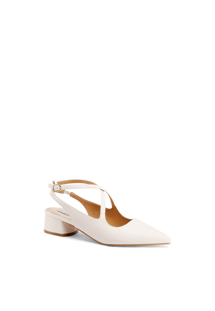 Decolletè slingback da donna colore beige