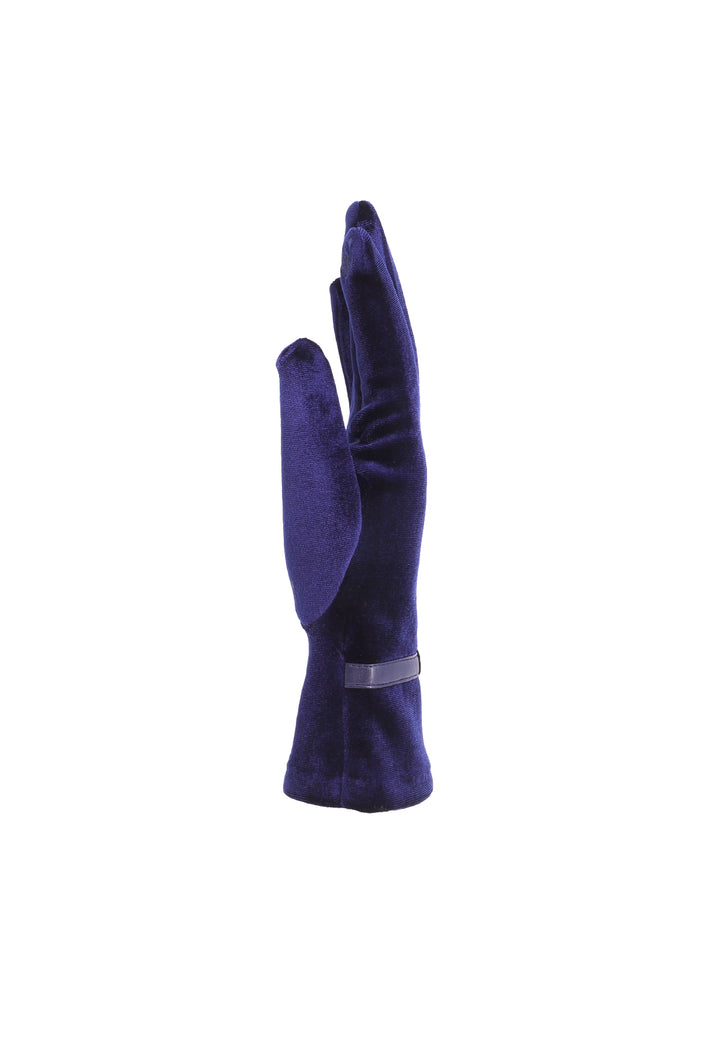 guanti da donna in tessuto con tecnologia touch screen blu