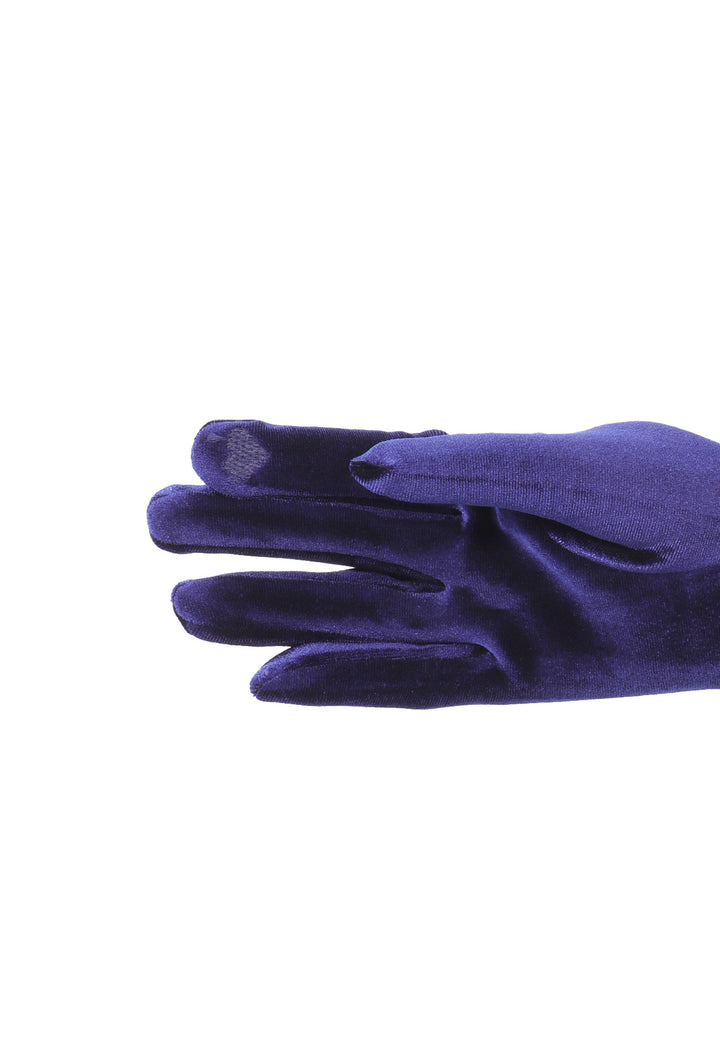 guanti da donna in tessuto con tecnologia touch screen blu