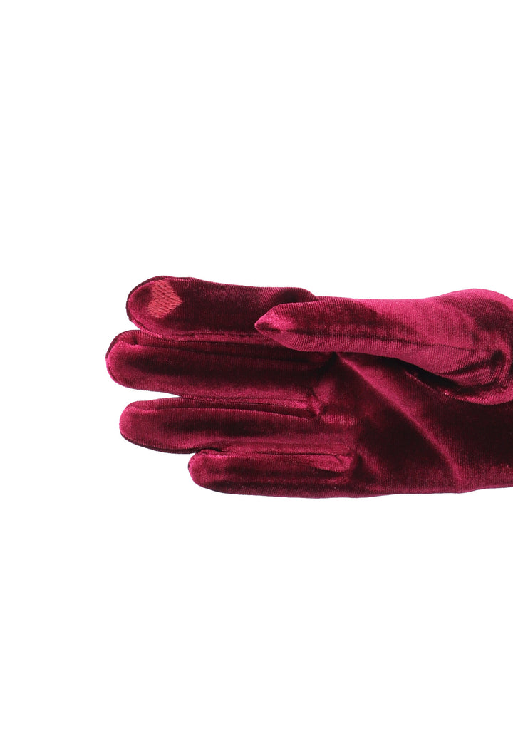 guanti da donna in tessuto con tecnologia touch screen rossi