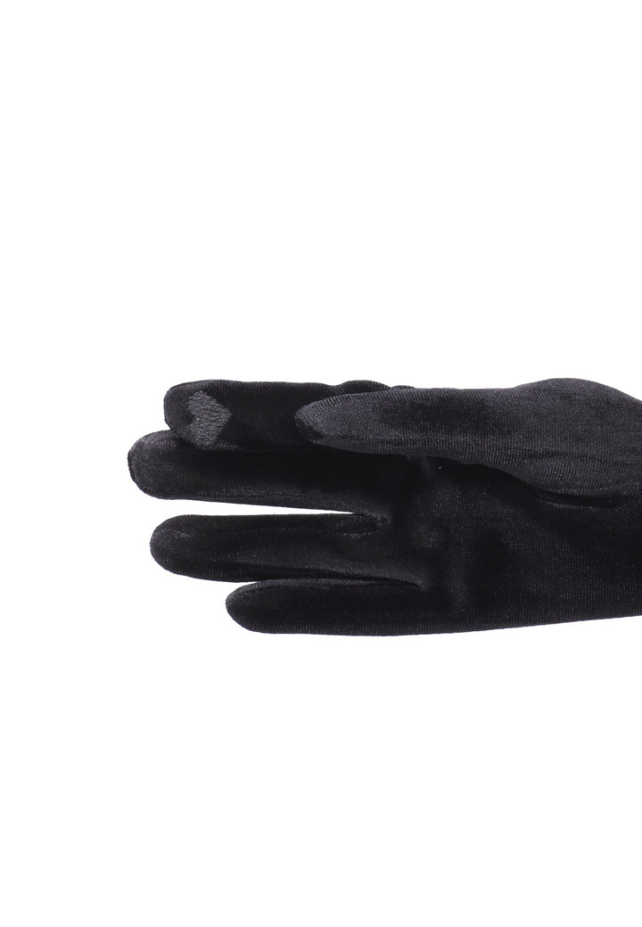 guanti da donna in tessuto con tecnologia touch screen neri