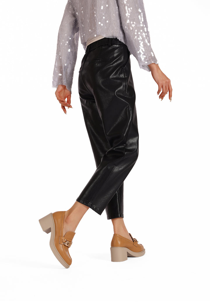 Mocassini Donna Con Tacco Largo QUEEN HELENA - Francesine Eleganti In Ecopelle - Foto 7